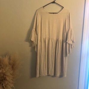 Pinkblush Maternity Boho Dress - khaki/beige color - size Large